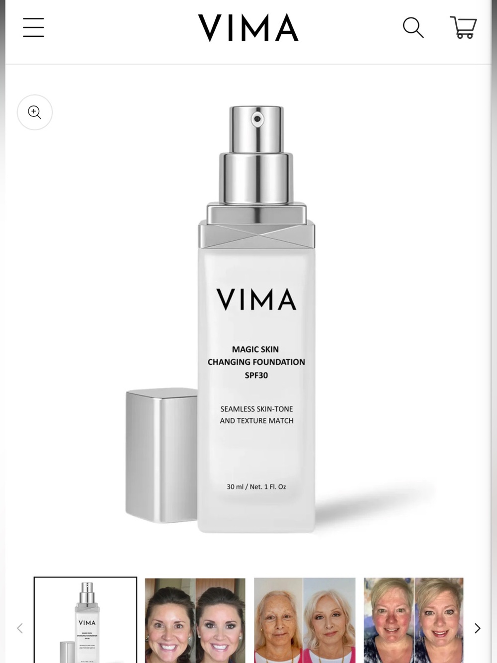 VIMA Magic Skin Changing Foundation SPF30 - White/Silver